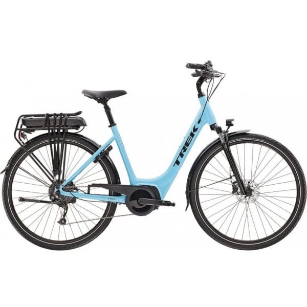 Vélo de Ville Électrique Trek Verve+ 2 Lowstep Bosch 400Wh Shimano Altus 9V Azure – Image 12